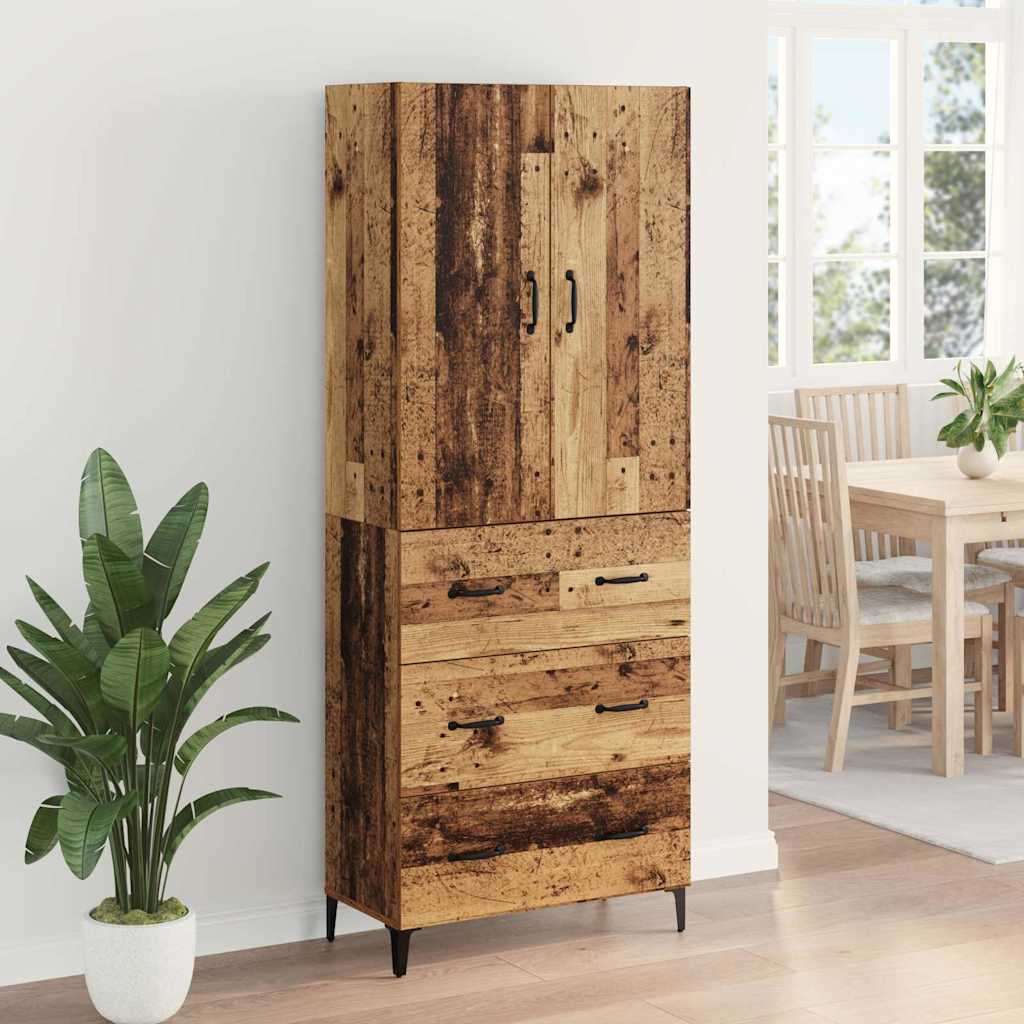 Highboard Gammelt træ 69,5 x 34 x 180 cm Konstrueret træ
