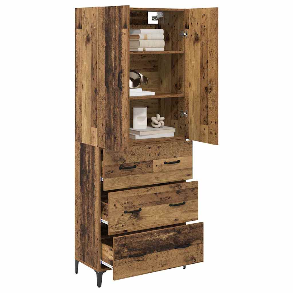 Highboard Gammelt træ 69,5 x 34 x 180 cm Konstrueret træ