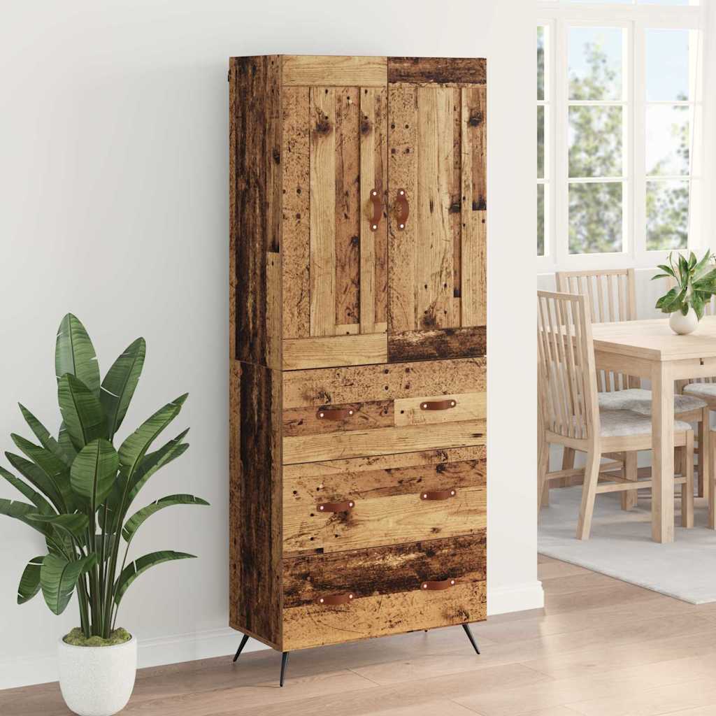 Highboard Gammelt træ 69,5 x 34 x 180 cm Konstrueret træ