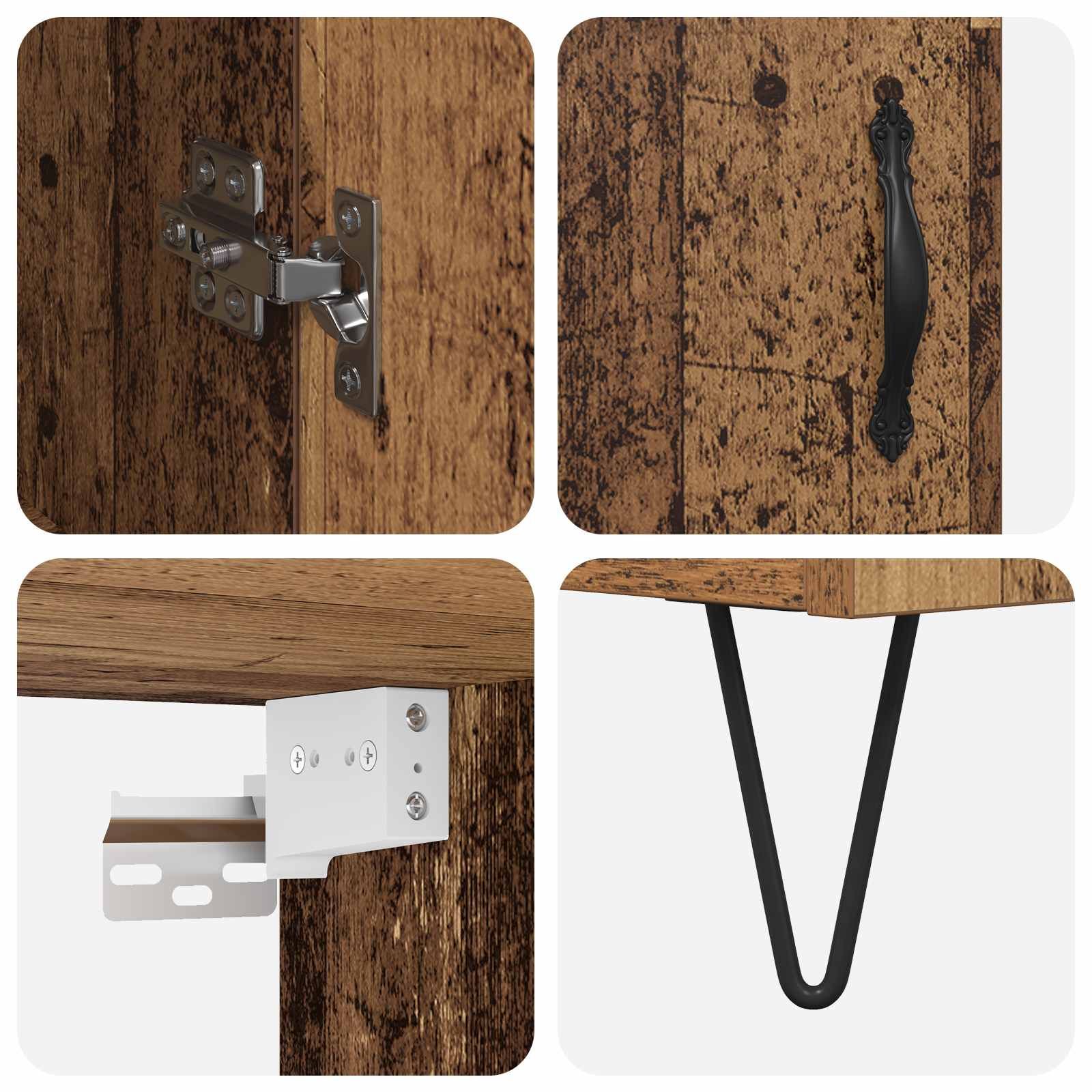 Highboard Gammelt træ 69,5 x 34 x 180 cm Konstrueret træ