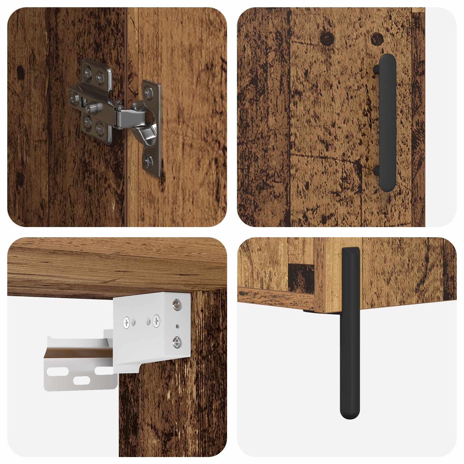 Highboard Gammelt træ 69,5 x 32,5 x 180 cm Konstrueret træ