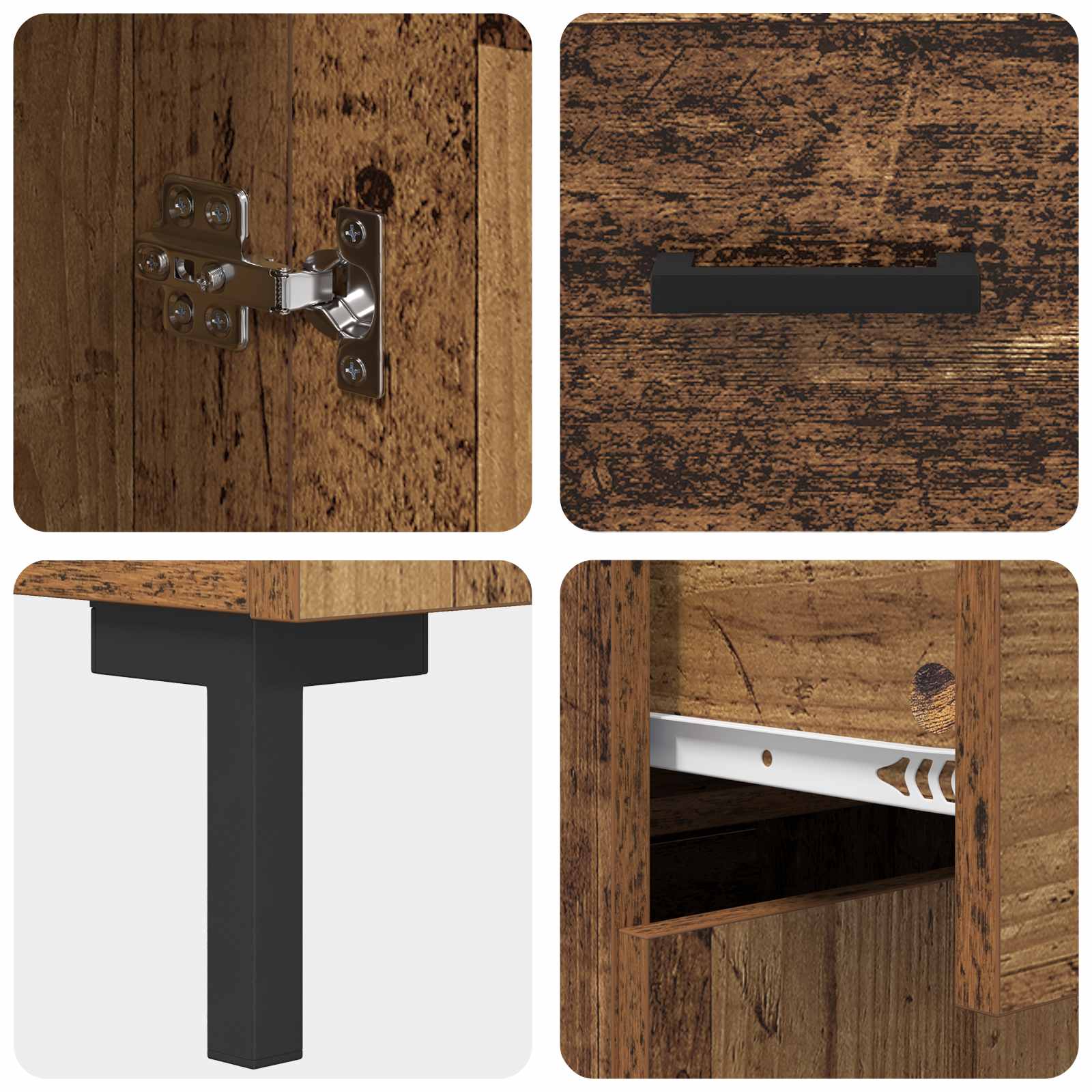 Highboard Gammelt træ 69,5 x 34 x 180 cm Konstrueret træ