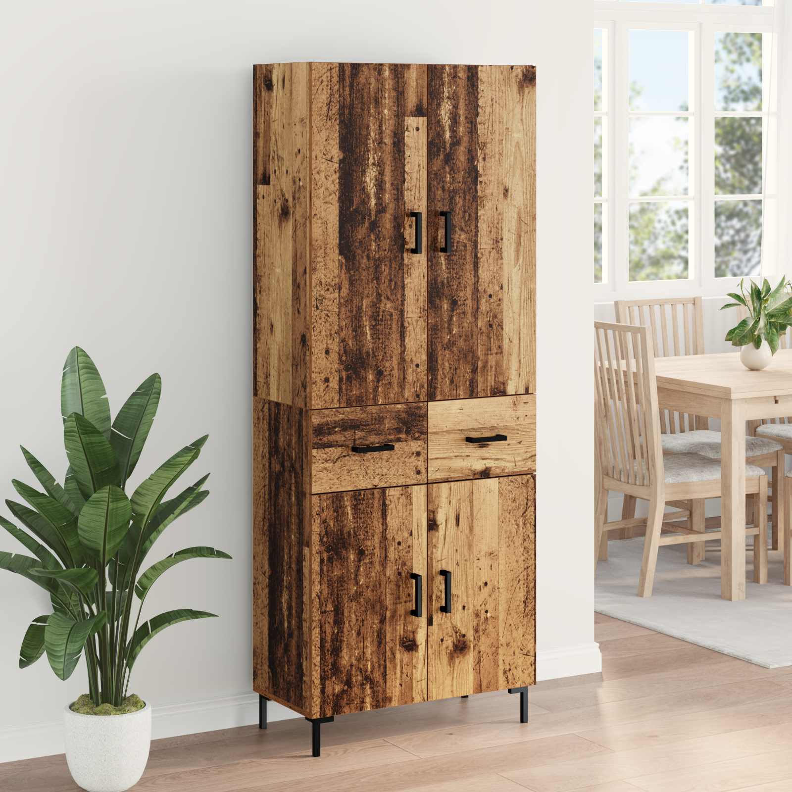 Highboard Gammelt træ 69,5 x 34 x 180 cm Konstrueret træ