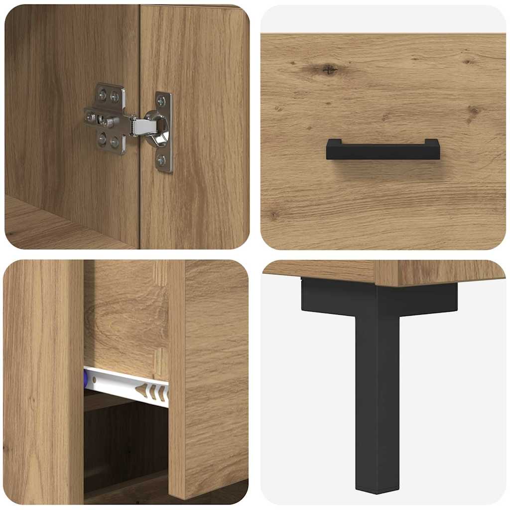 Highboard Artisan Egetræ 34,5 x 34 x 180 cm Konstrueret træ