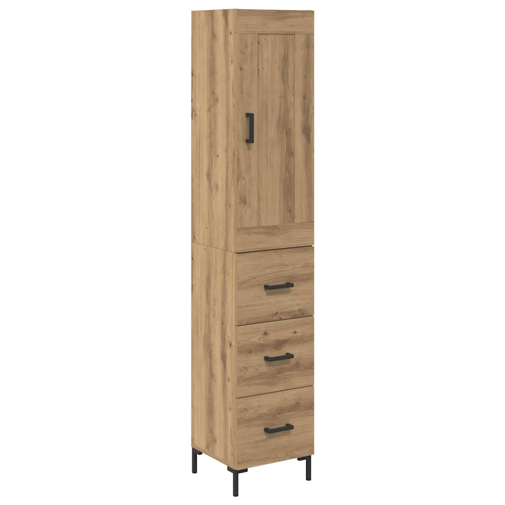 Highboard Artisan Egetræ 34,5 x 34 x 180 cm Konstrueret træ