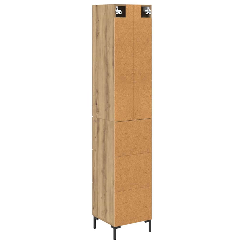Highboard Artisan Egetræ 34,5 x 34 x 180 cm Konstrueret træ
