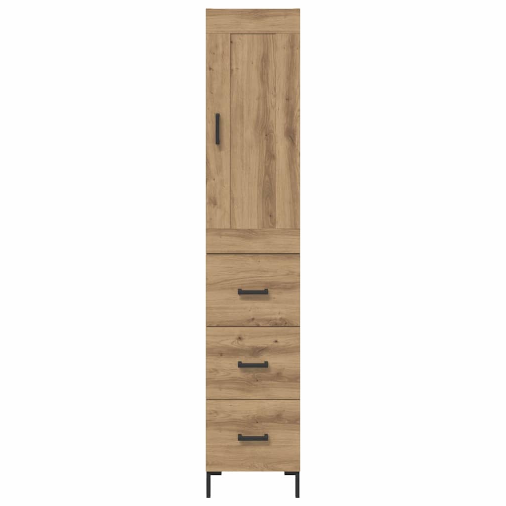 Highboard Artisan Egetræ 34,5 x 34 x 180 cm Konstrueret træ