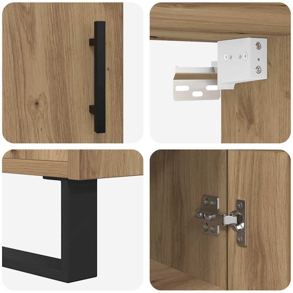 Highboard Artisan Egetræ 34,5 x 34 x 180 cm Konstrueret træ