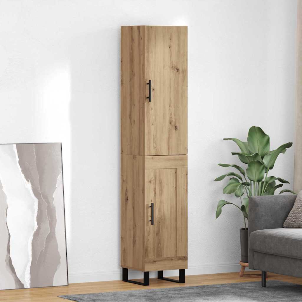 Highboard Artisan Egetræ 34,5 x 34 x 180 cm Konstrueret træ