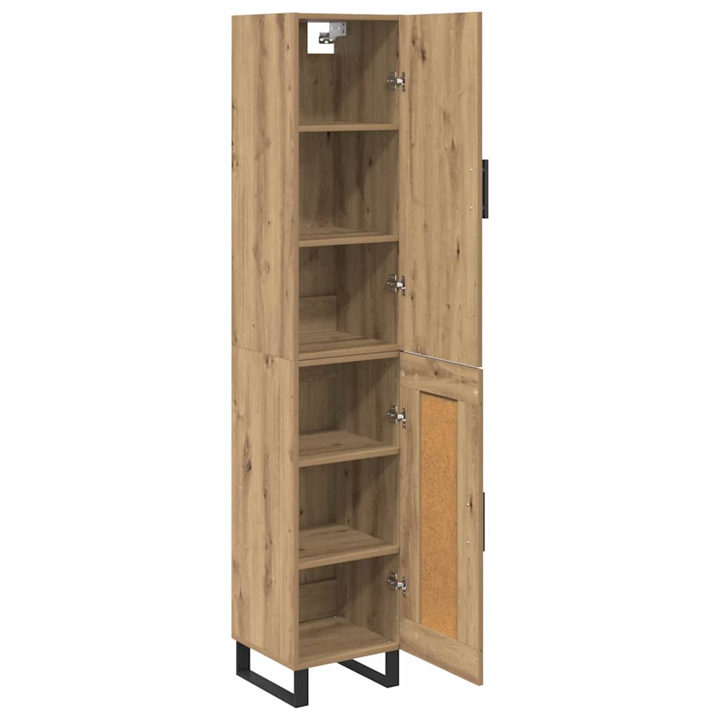 Highboard Artisan Egetræ 34,5 x 34 x 180 cm Konstrueret træ