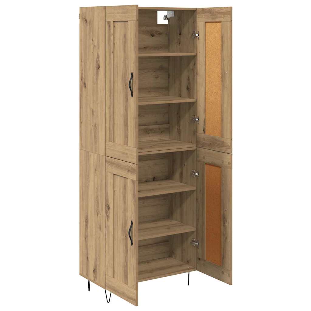 Highboard Artisan Egetræ 69,5 x 34 x 180 cm Konstrueret træ