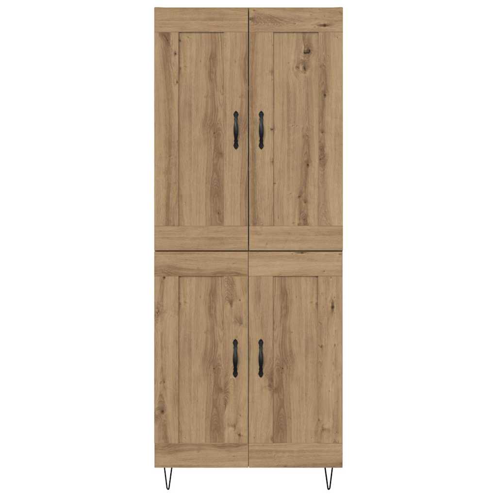 Highboard Artisan Egetræ 69,5 x 34 x 180 cm Konstrueret træ