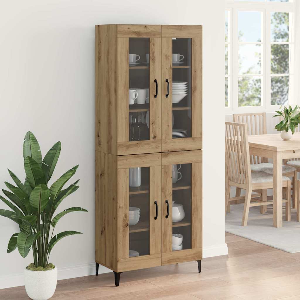 Highboard Artisan Egetræ 69,5 x 34 x 180 cm Konstrueret træ