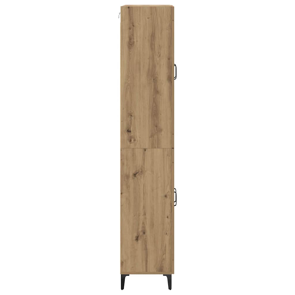 Highboard Artisan Egetræ 69,5 x 34 x 180 cm Konstrueret træ