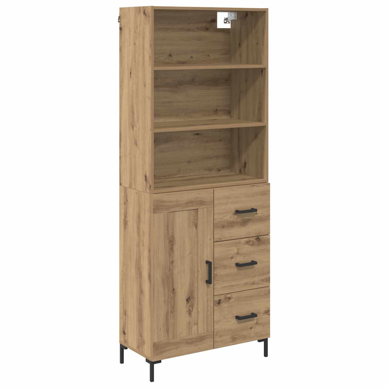 Highboard Artisan Egetræ 69,5 x 34 x 180 cm Konstrueret træ