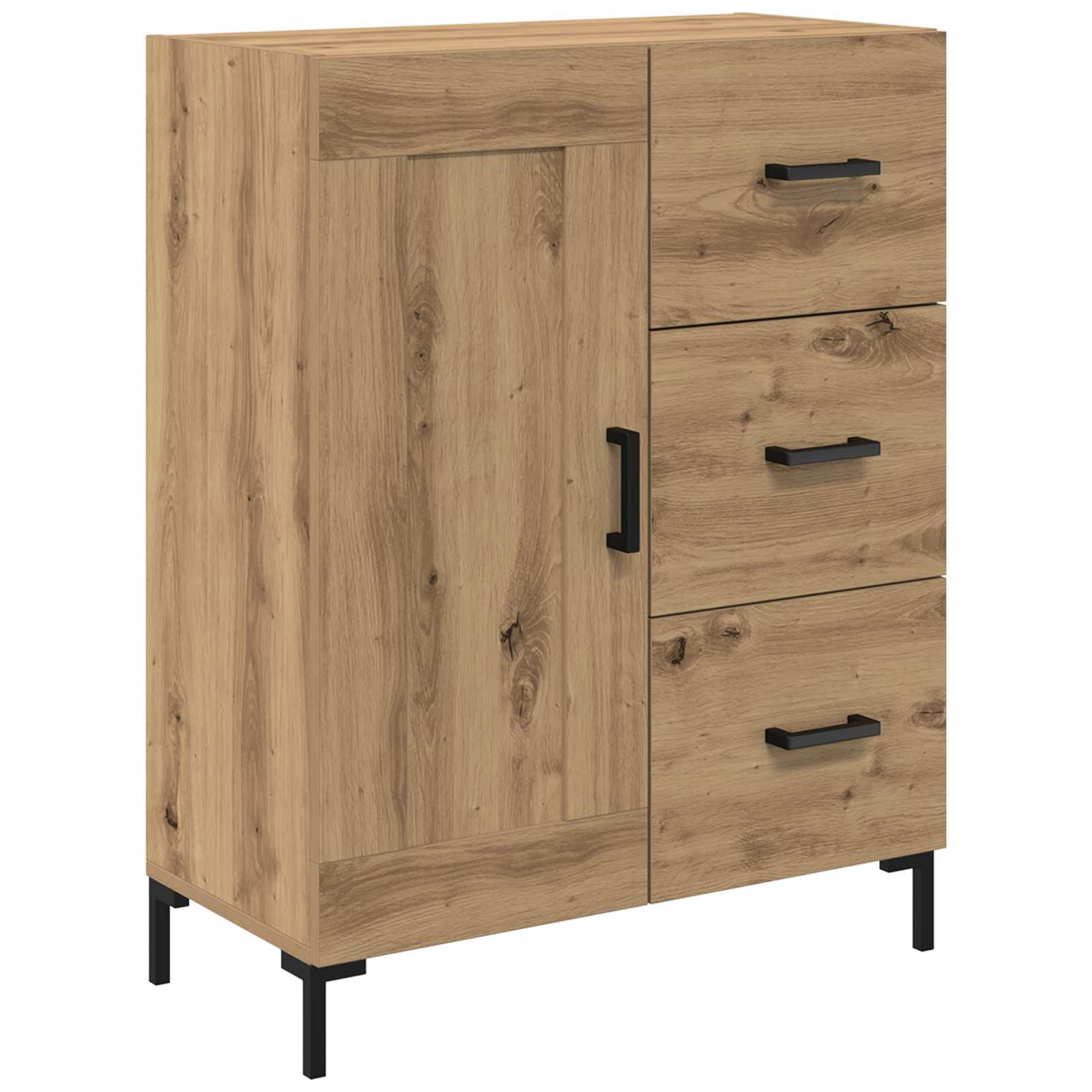 Highboard Artisan Egetræ 69,5 x 34 x 180 cm Konstrueret træ