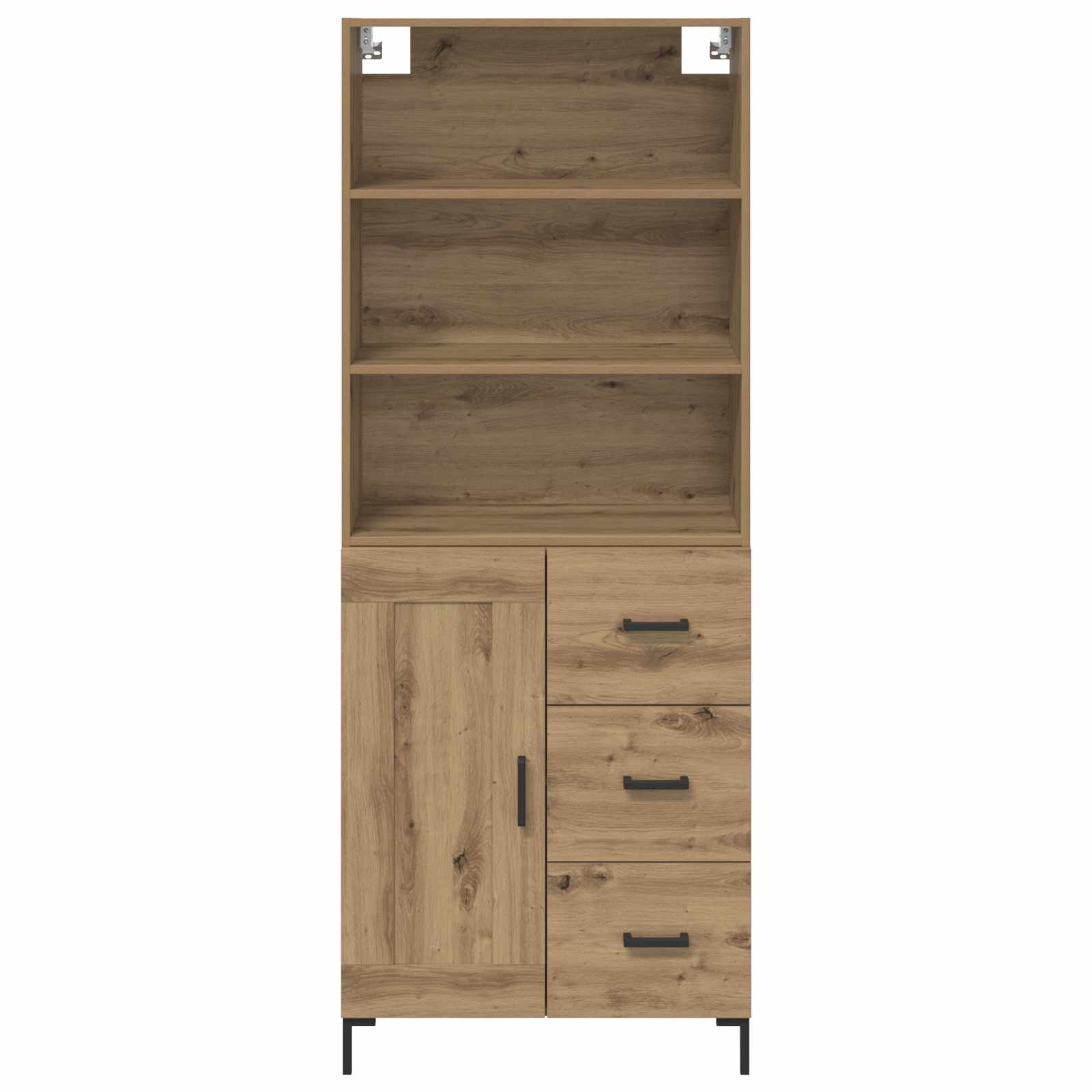 Highboard Artisan Egetræ 69,5 x 34 x 180 cm Konstrueret træ