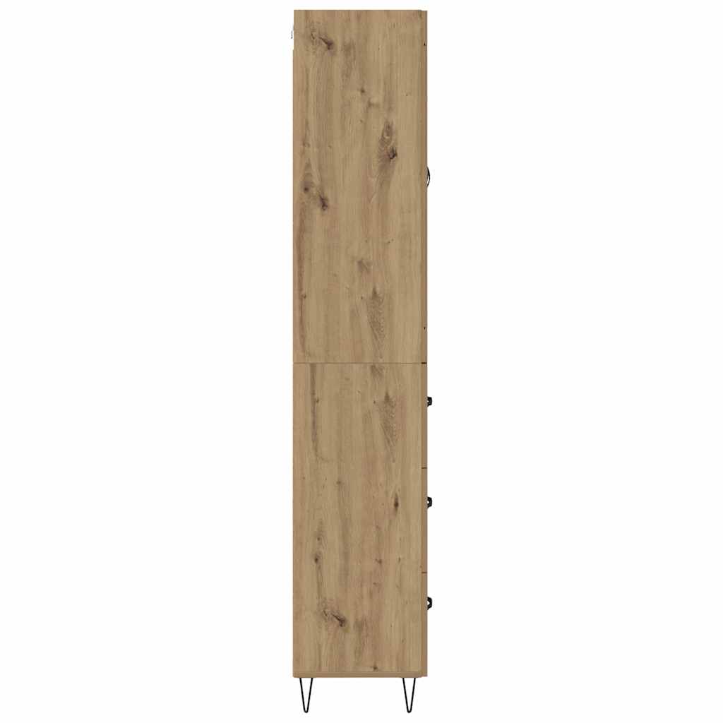Highboard Artisan Egetræ 69,5 x 34 x 180 cm Konstrueret træ