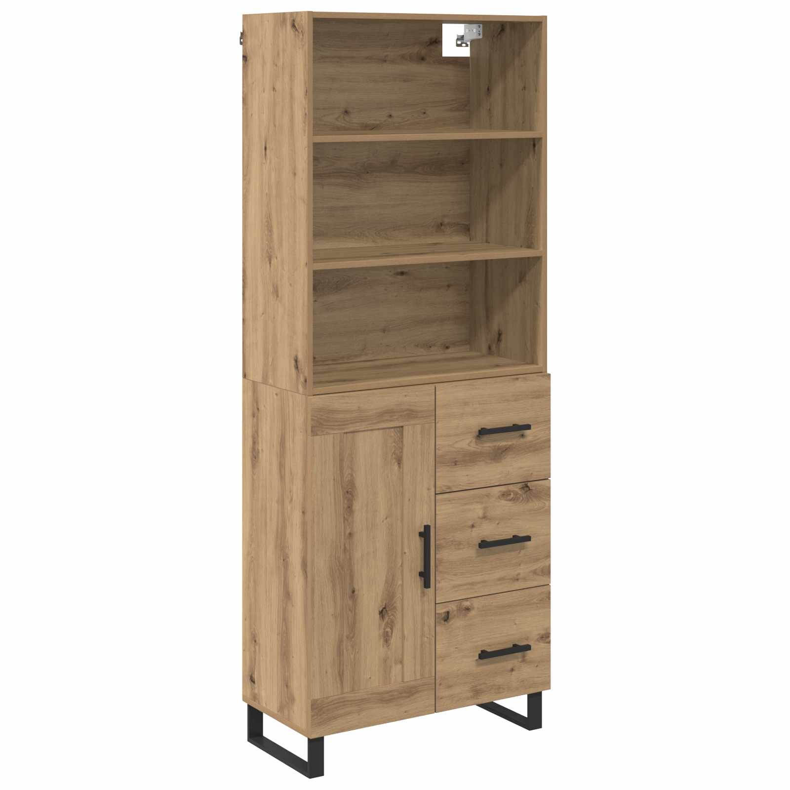 Highboard Artisan Egetræ 69,5 x 34 x 180 cm Konstrueret træ