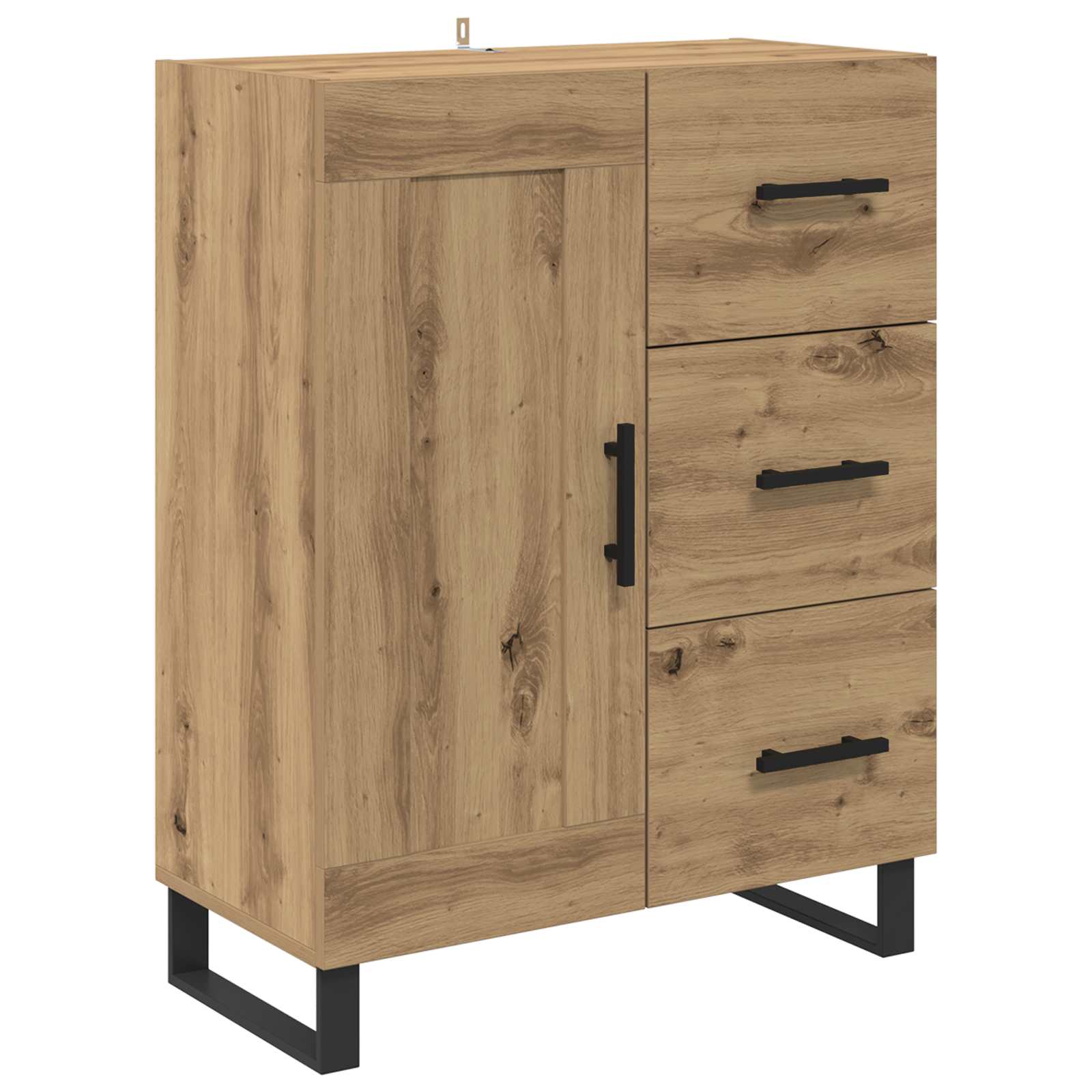 Highboard Artisan Egetræ 69,5 x 34 x 180 cm Konstrueret træ