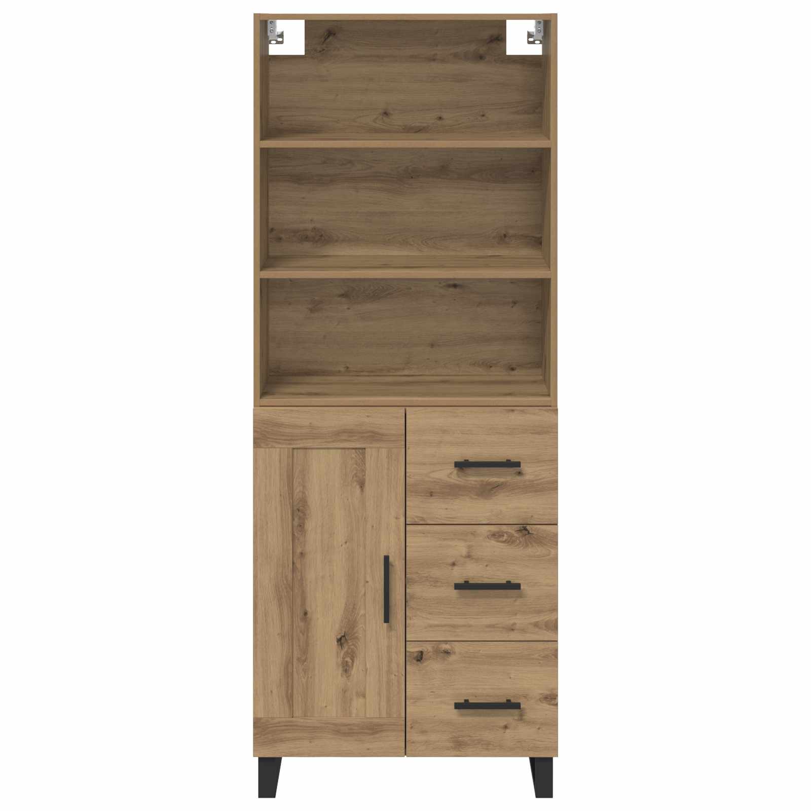 Highboard Artisan Egetræ 69,5 x 34 x 180 cm Konstrueret træ