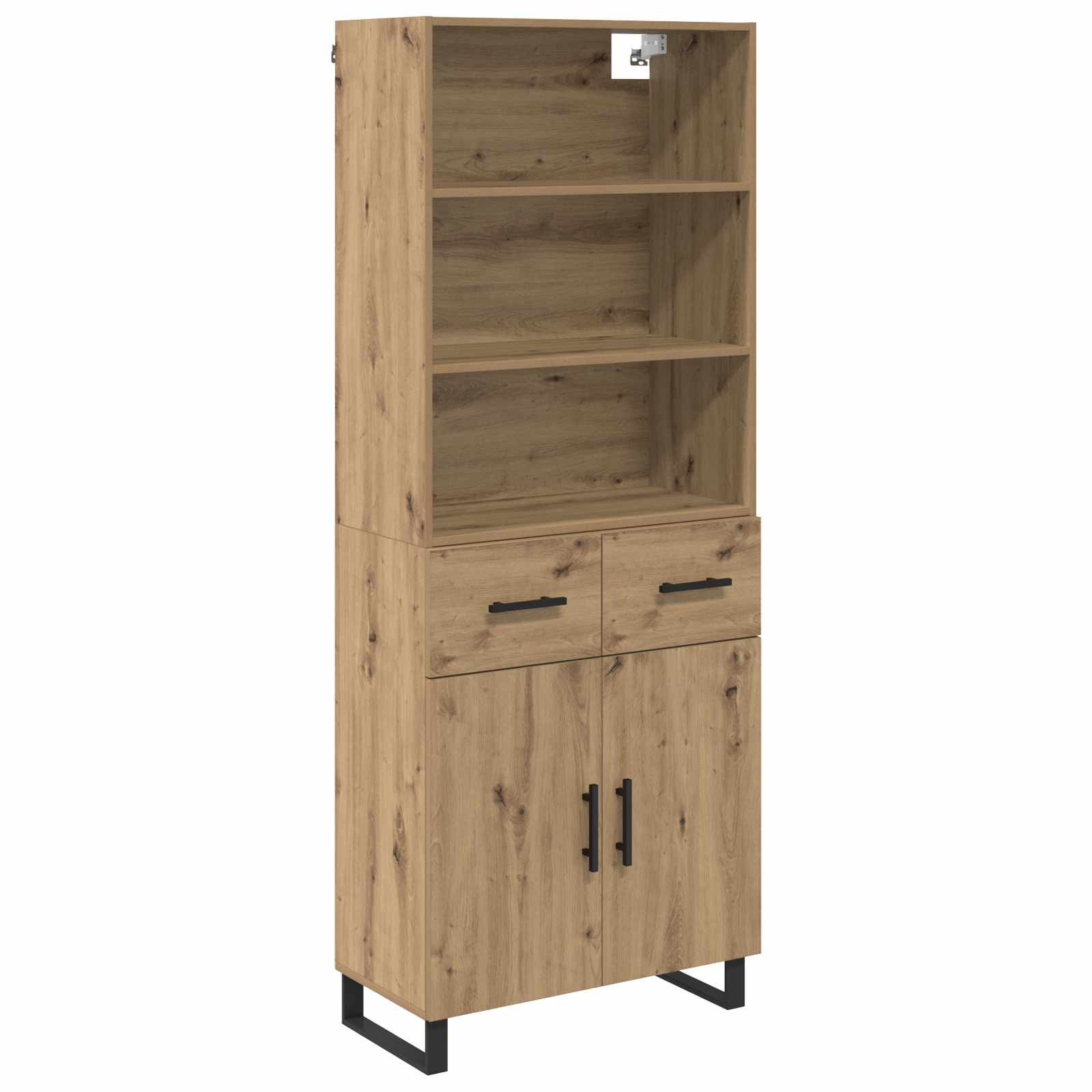 Highboard Artisan Egetræ 69,5 x 34 x 180 cm Konstrueret træ