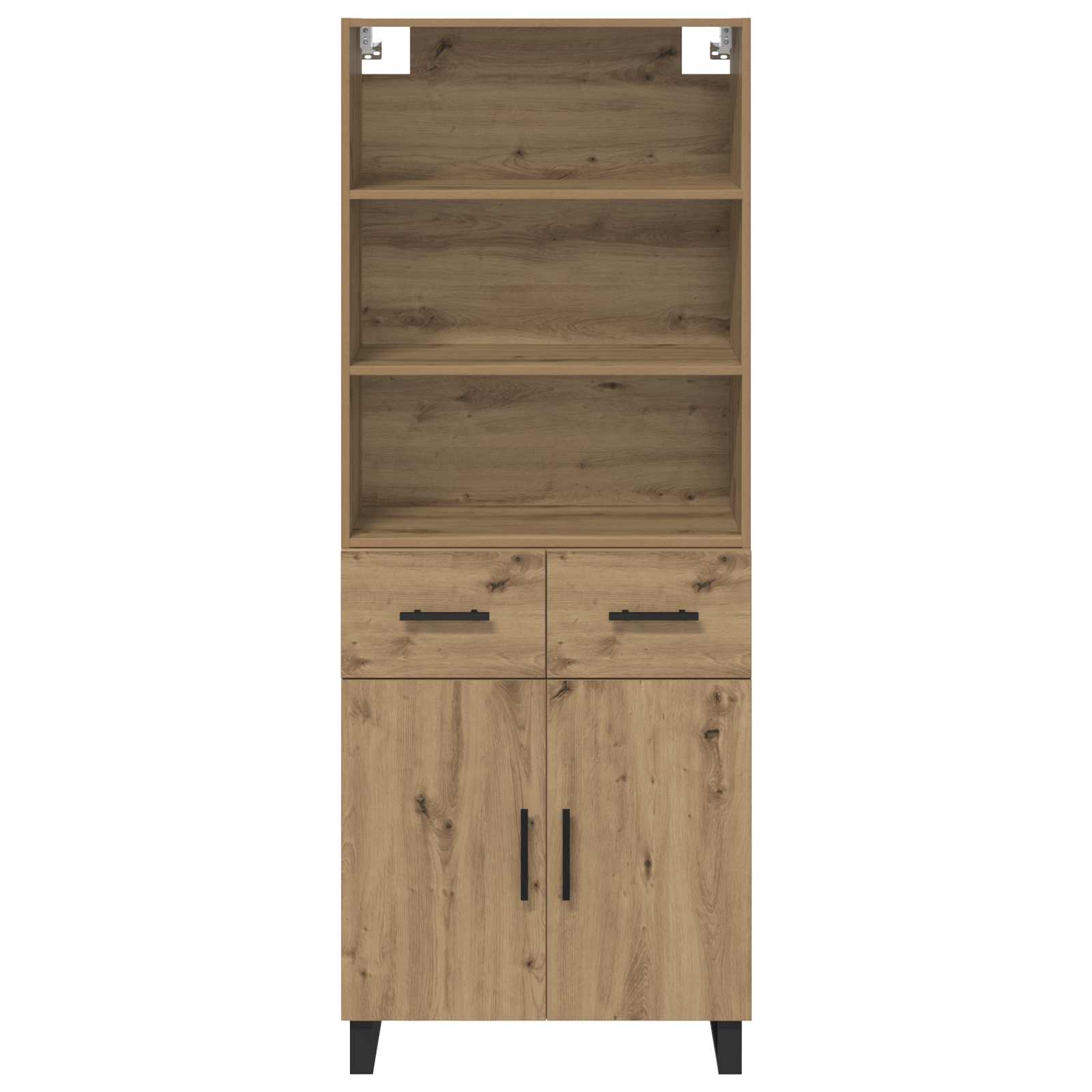 Highboard Artisan Egetræ 69,5 x 34 x 180 cm Konstrueret træ