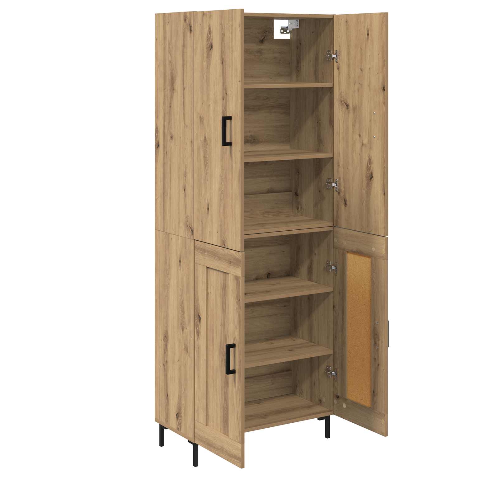 Highboard Artisan Egetræ 69,5 x 34 x 180 cm Konstrueret træ