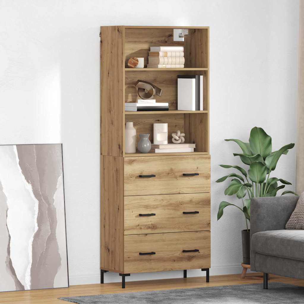 Highboard Artisan Egetræ 69,5 x 34 x 180 cm Konstrueret træ