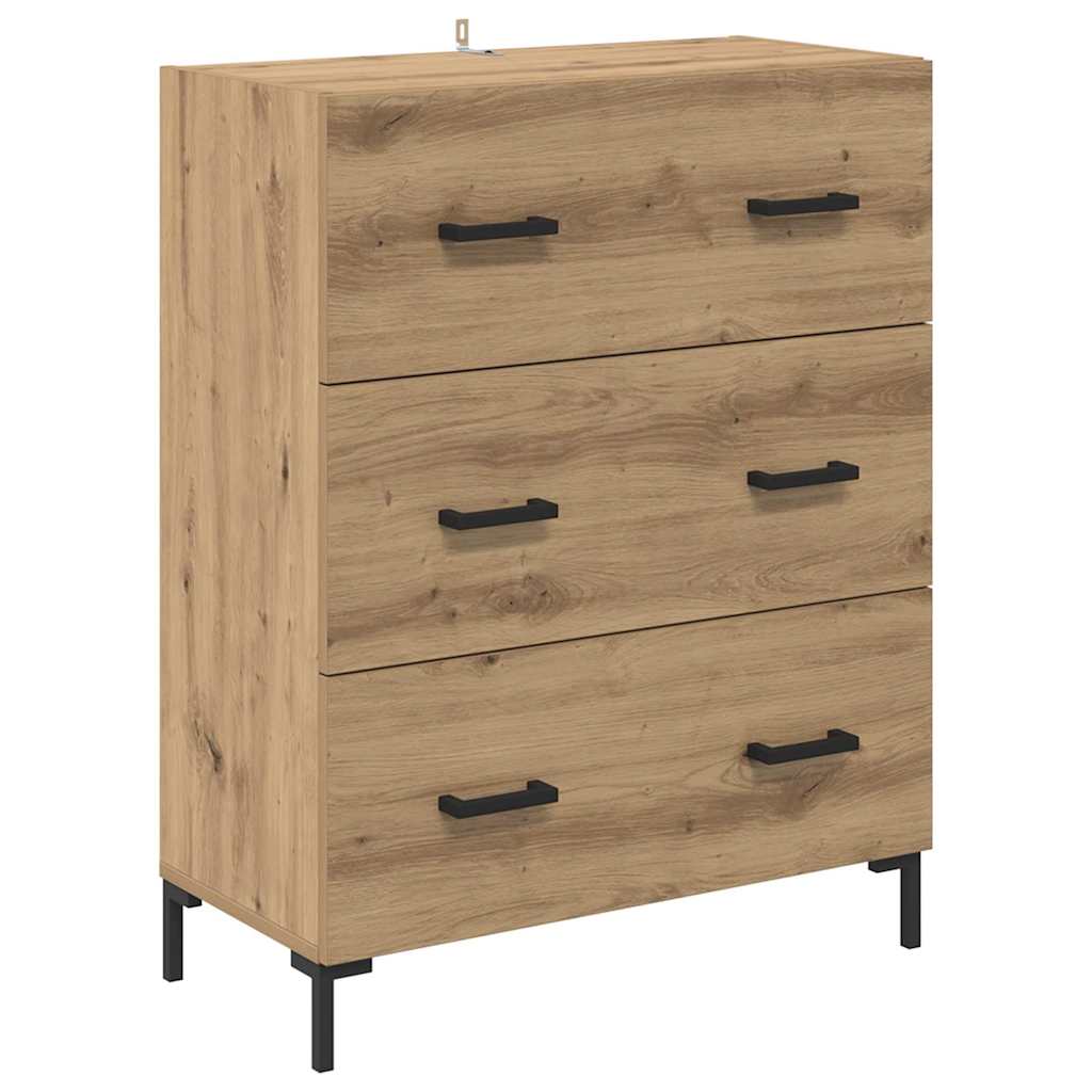 Highboard Artisan Egetræ 69,5 x 34 x 180 cm Konstrueret træ