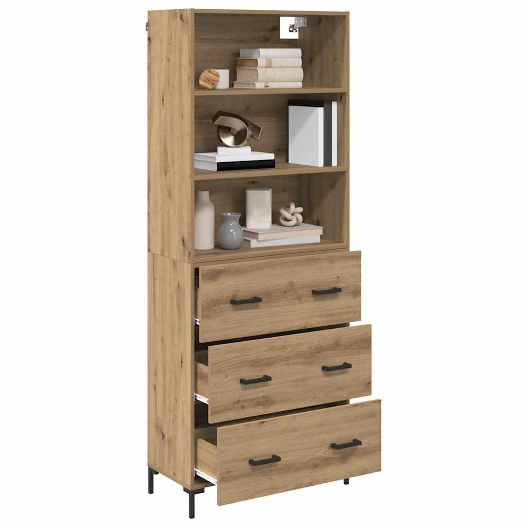 Highboard Artisan Egetræ 69,5 x 34 x 180 cm Konstrueret træ
