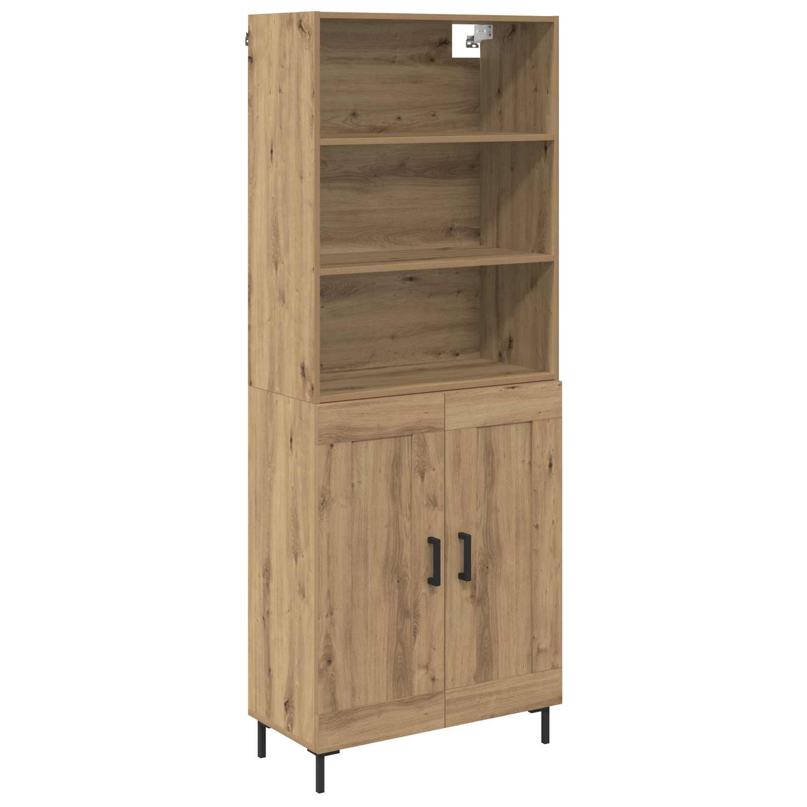 Highboard Artisan Egetræ 69,5 x 34 x 180 cm Konstrueret træ