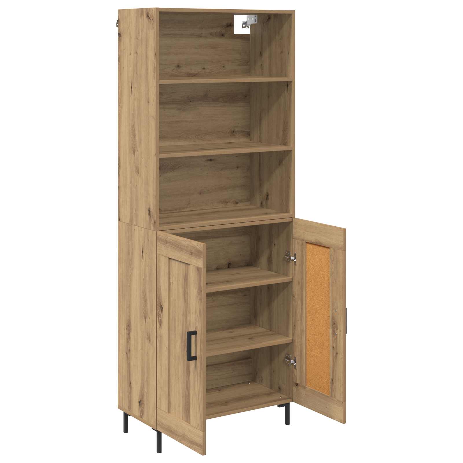Highboard Artisan Egetræ 69,5 x 34 x 180 cm Konstrueret træ