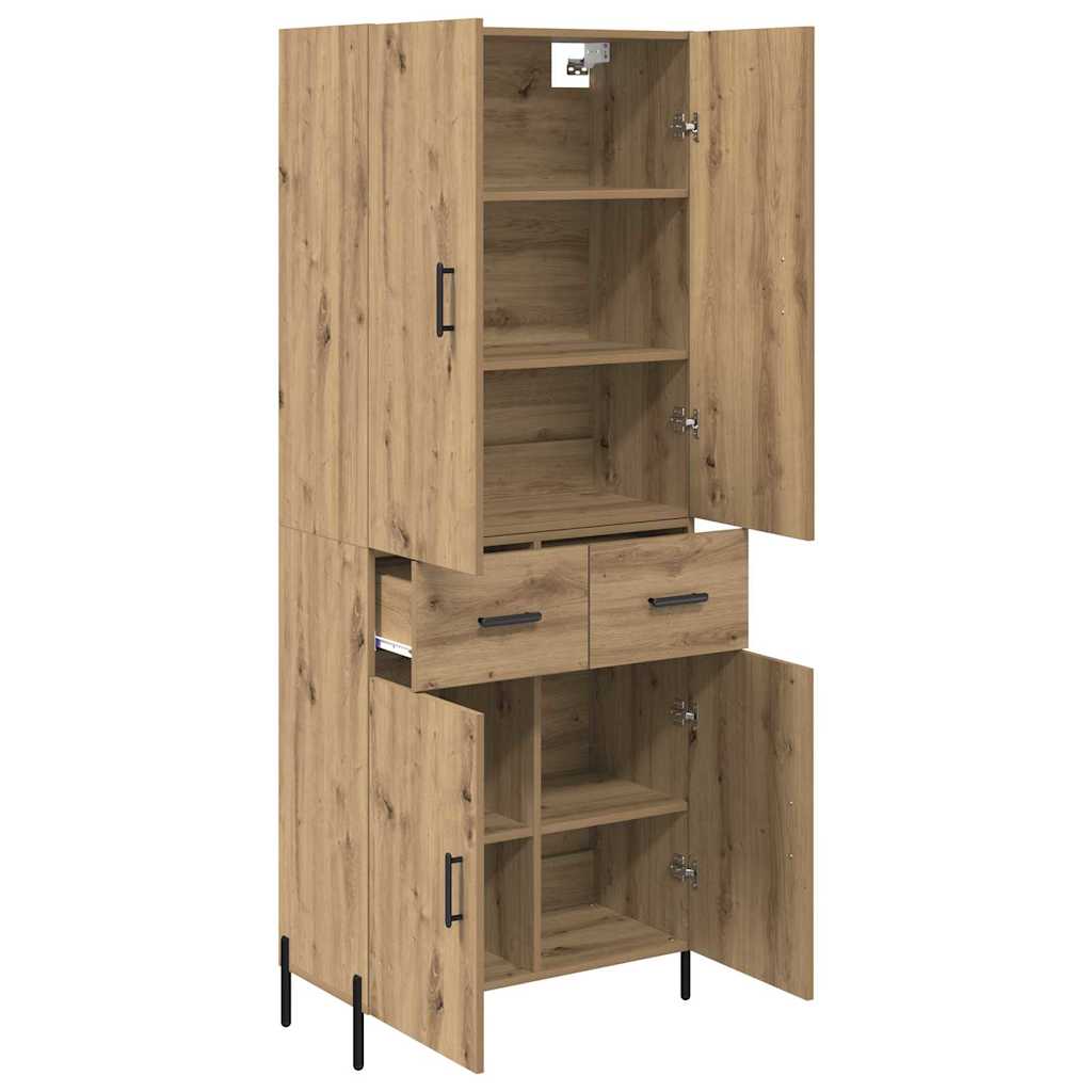 Highboard Artisan Egetræ 69,5 x 34 x 180 cm Konstrueret træ