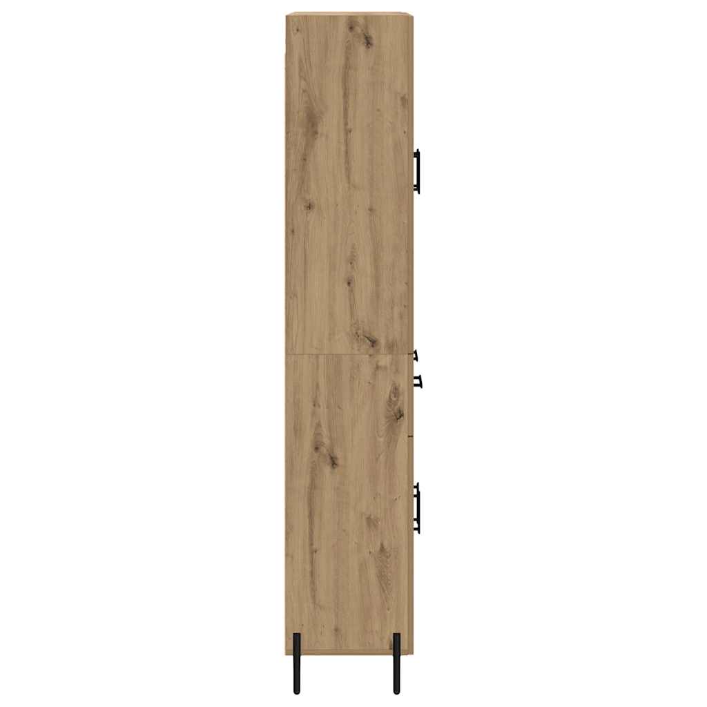 Highboard Artisan Egetræ 69,5 x 34 x 180 cm Konstrueret træ