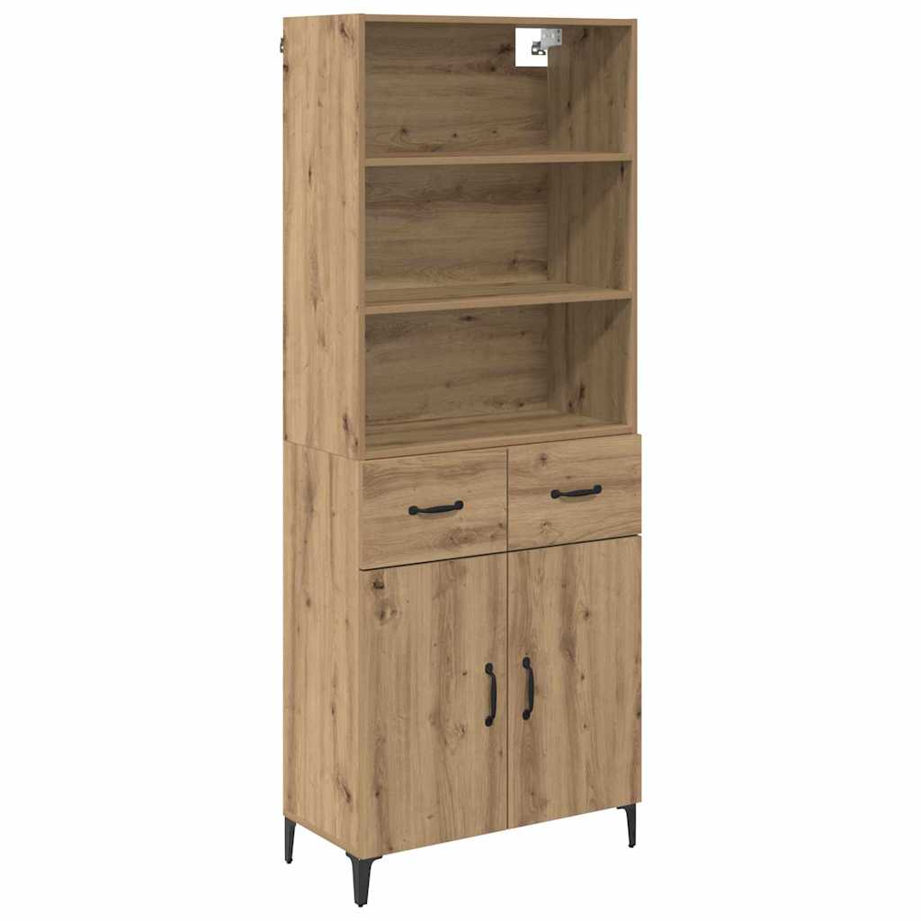 Highboard Artisan Egetræ 69,5 x 34 x 180 cm Konstrueret træ