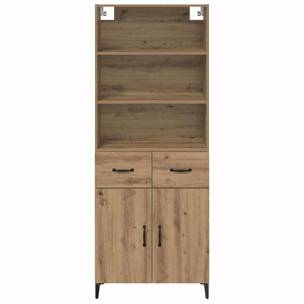 Highboard Artisan Egetræ 69,5 x 34 x 180 cm Konstrueret træ
