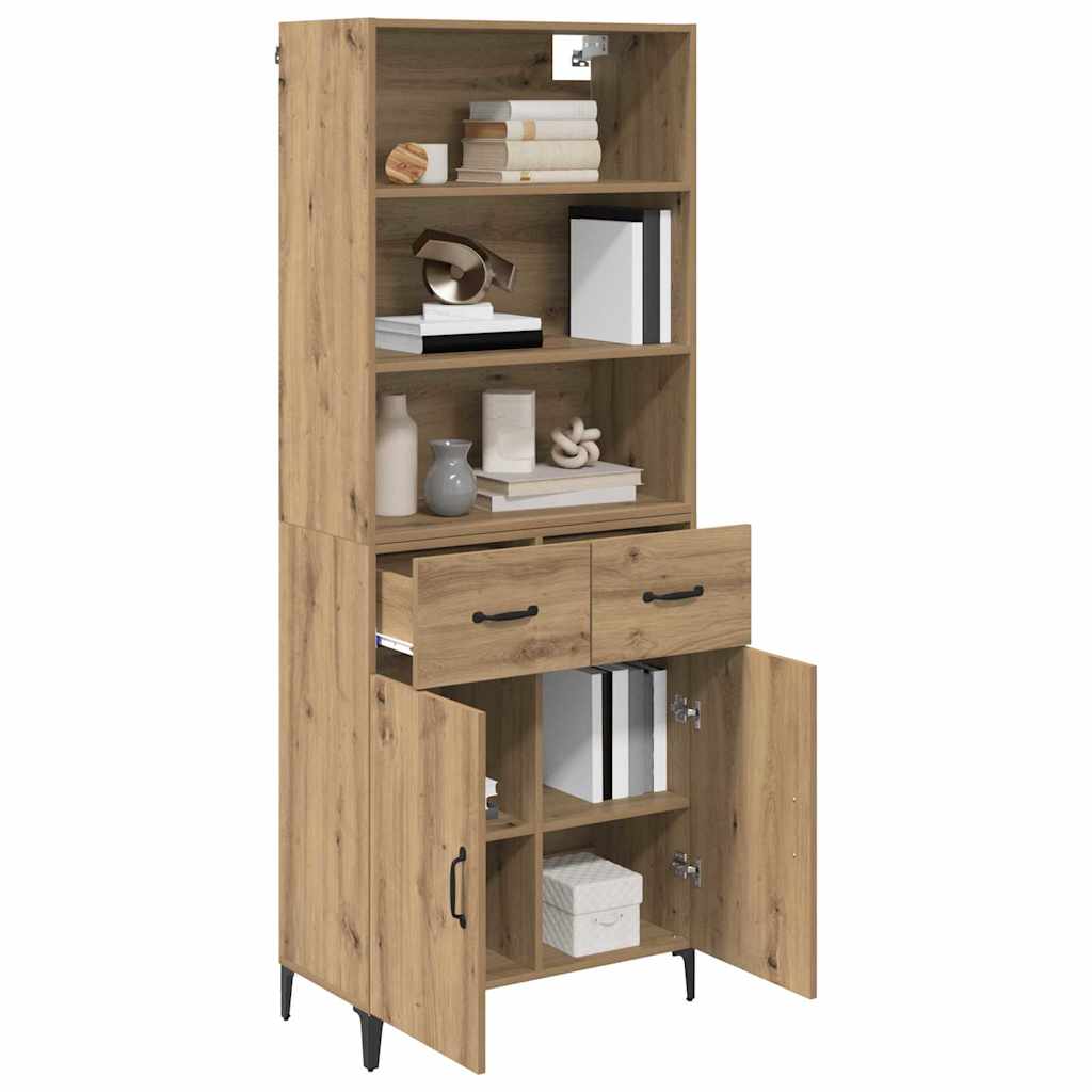 Highboard Artisan Egetræ 69,5 x 34 x 180 cm Konstrueret træ