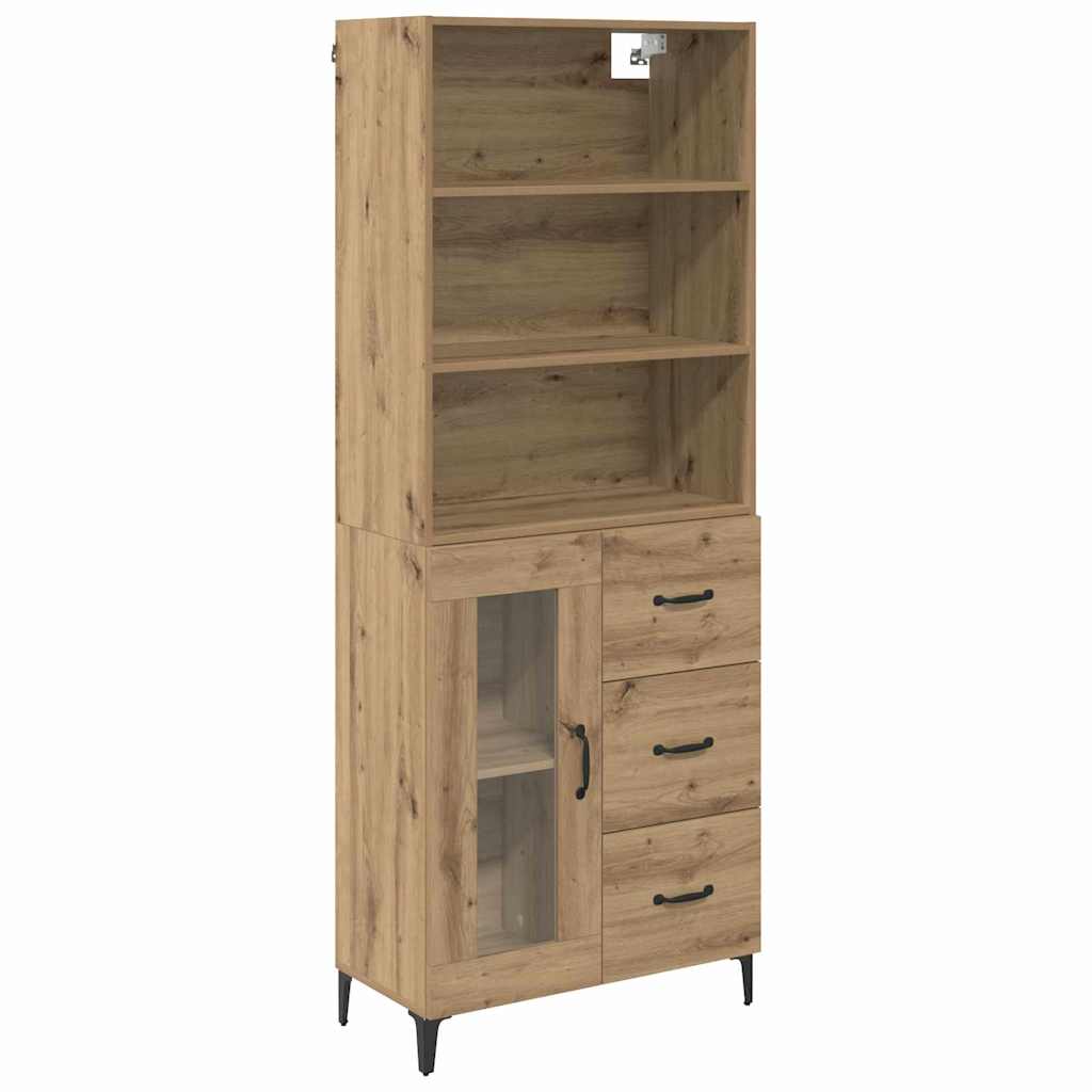 Highboard Artisan Egetræ 69,5 x 34 x 180 cm Konstrueret træ