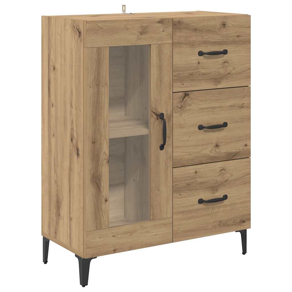 Highboard Artisan Egetræ 69,5 x 34 x 180 cm Konstrueret træ