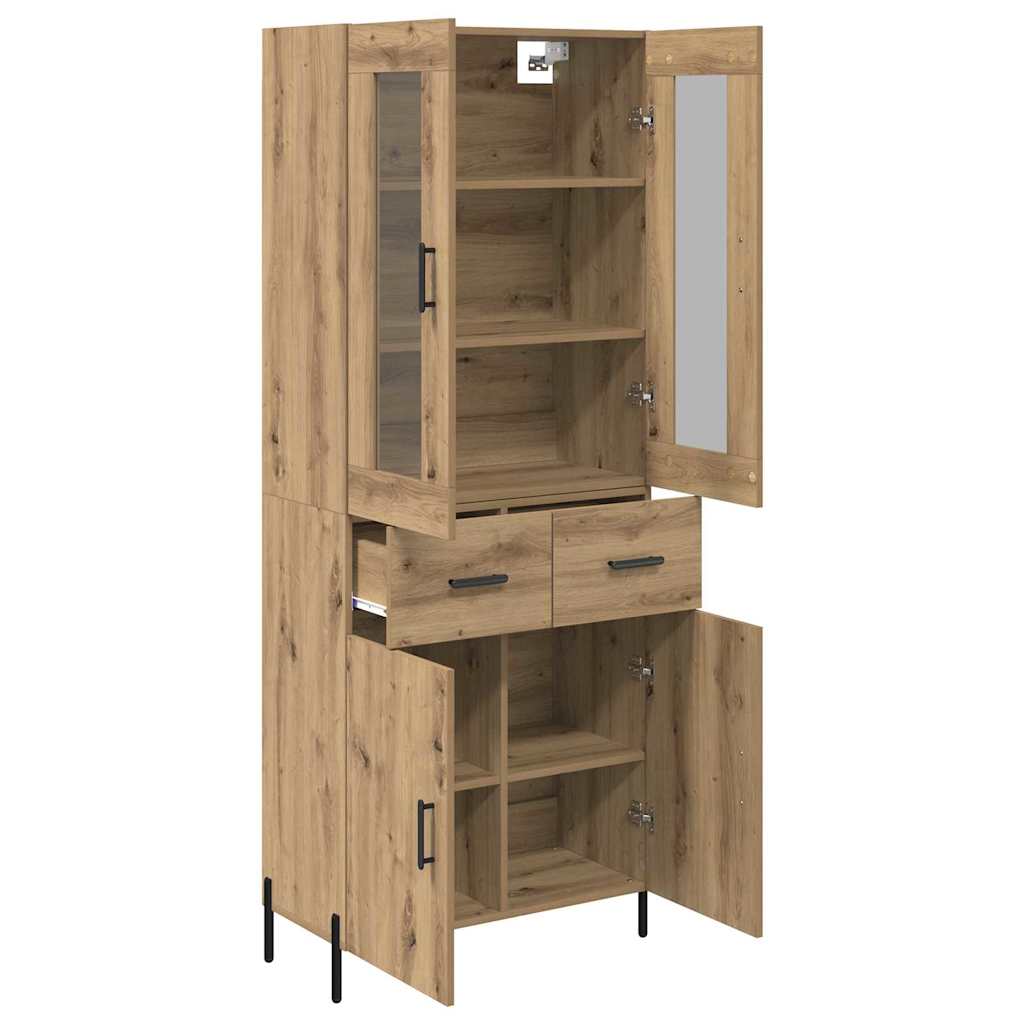 Highboard Artisan Egetræ 69,5 x 34 x 180 cm Konstrueret træ