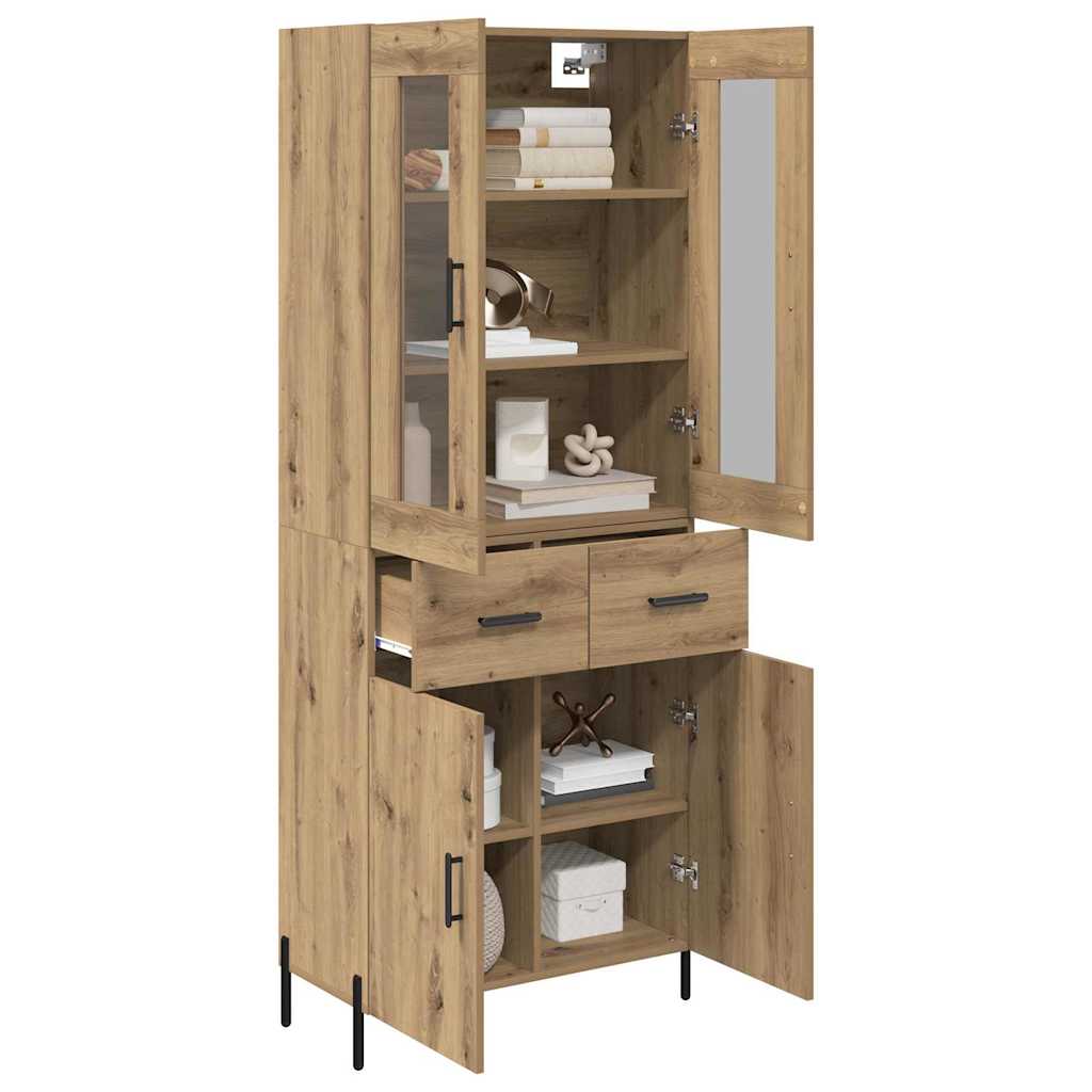 Highboard Artisan Egetræ 69,5 x 34 x 180 cm Konstrueret træ