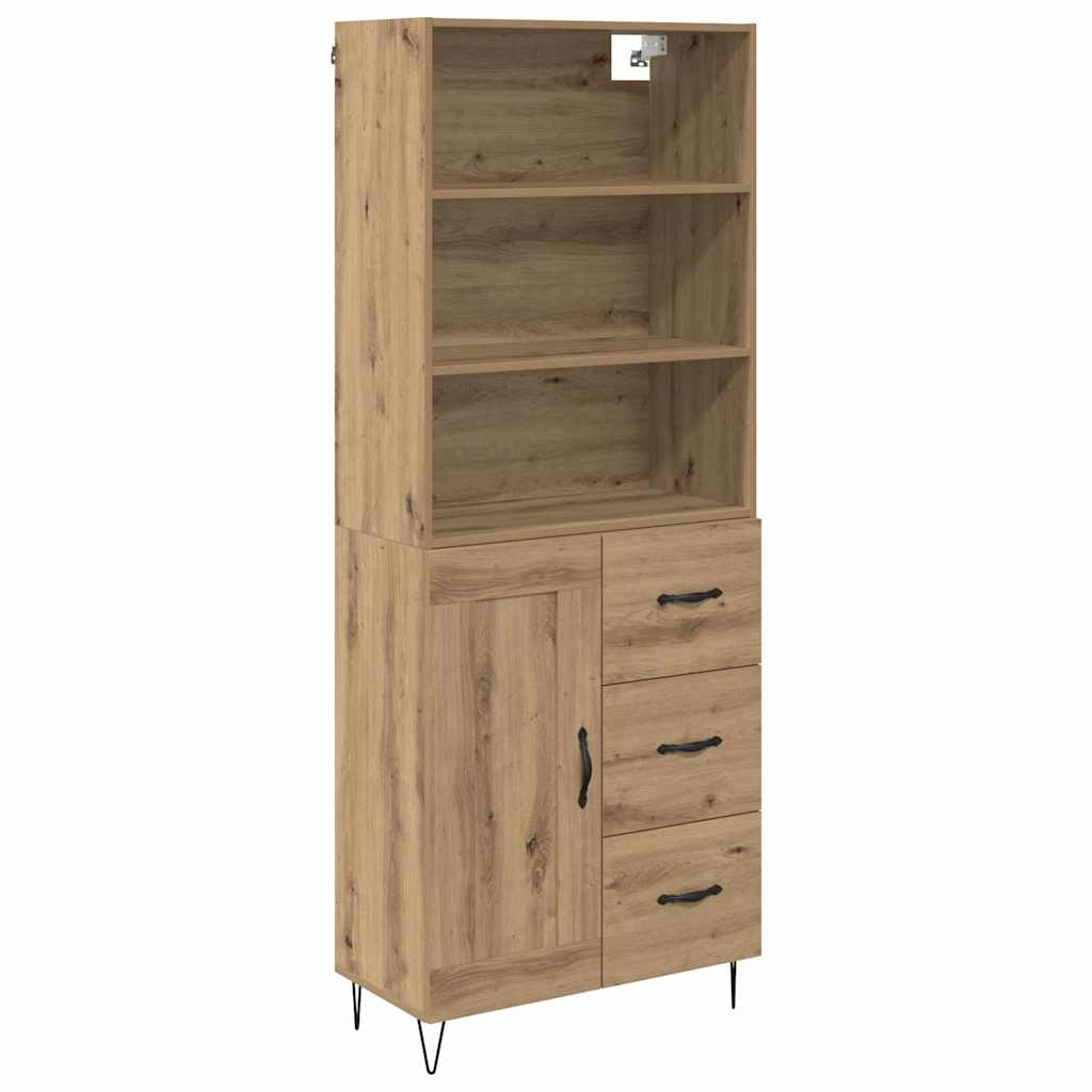 Highboard Artisan Egetræ 69,5 x 34 x 180 cm Konstrueret træ