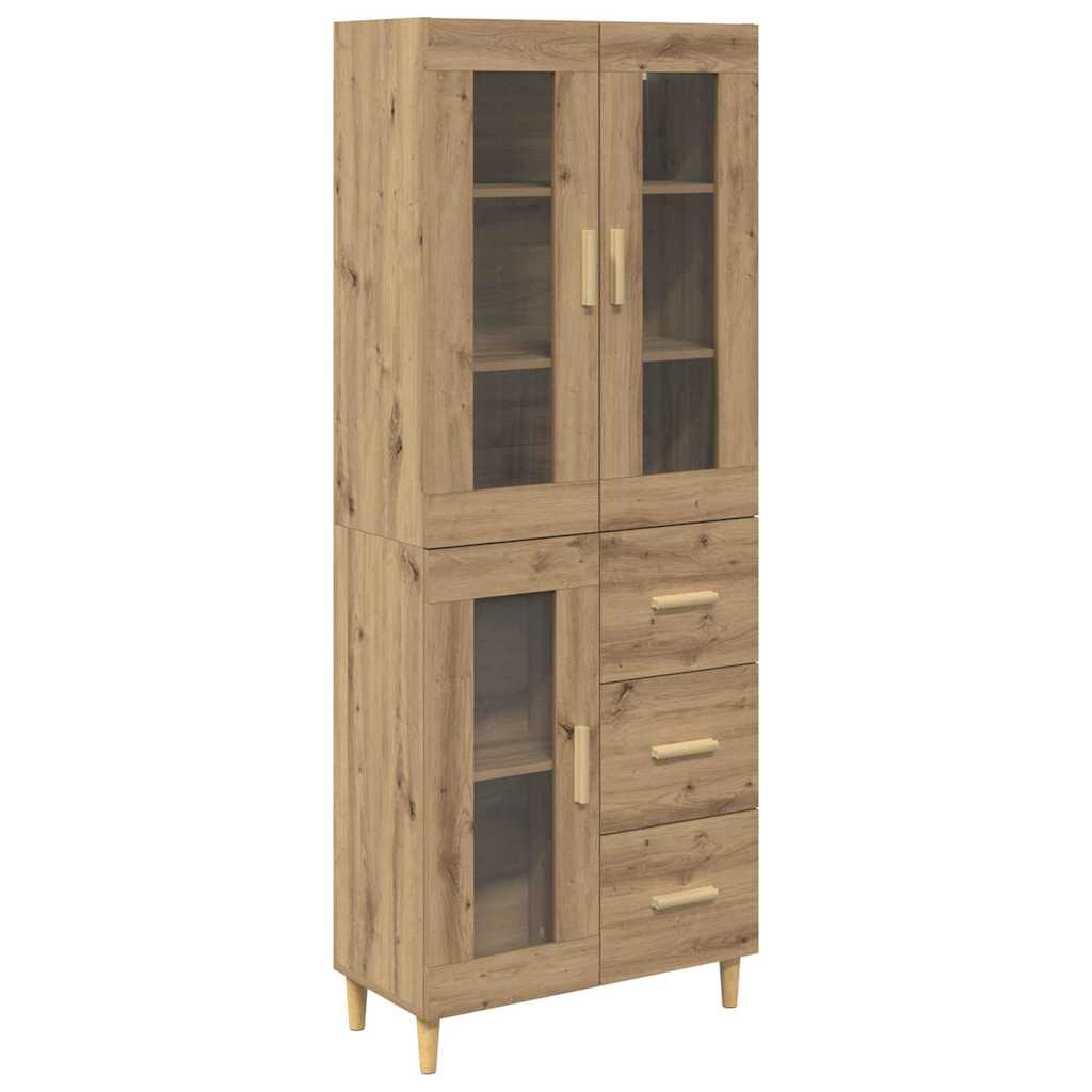 Highboard Artisan Egetræ 69,5 x 34 x 180 cm Konstrueret træ