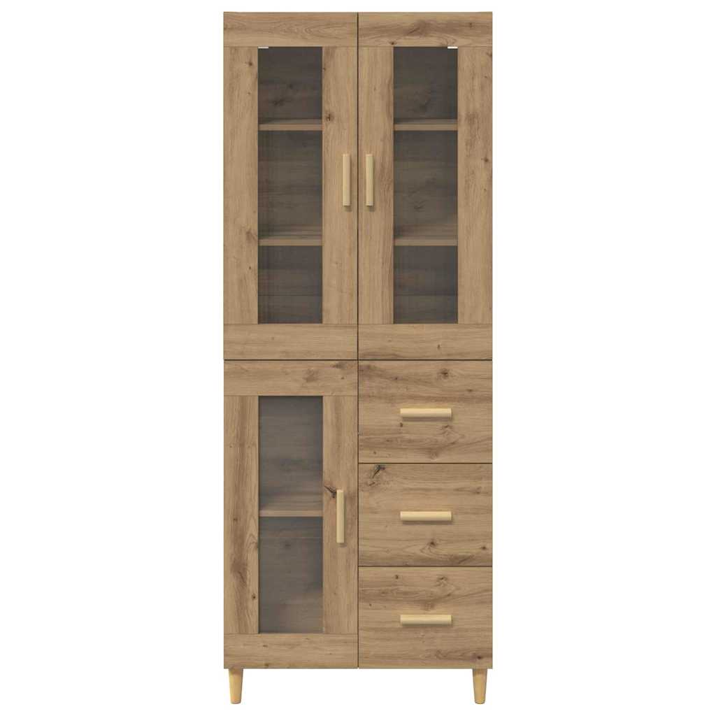 Highboard Artisan Egetræ 69,5 x 34 x 180 cm Konstrueret træ