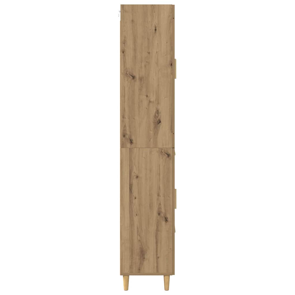 Highboard Artisan Egetræ 69,5 x 34 x 180 cm Konstrueret træ
