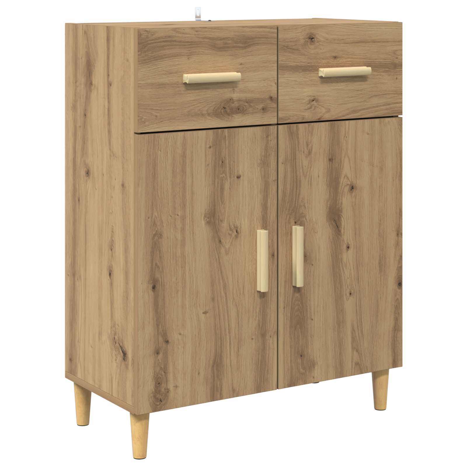 Highboard Artisan Egetræ 69,5 x 34 x 180 cm Konstrueret træ