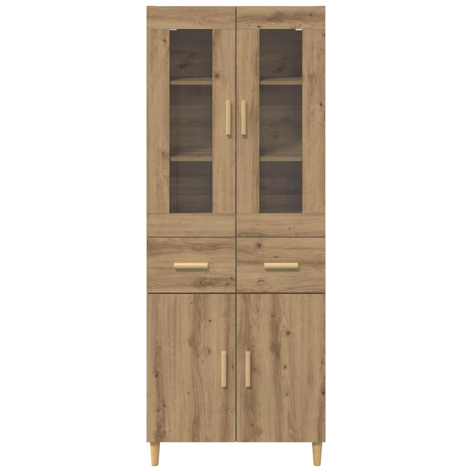 Highboard Artisan Egetræ 69,5 x 34 x 180 cm Konstrueret træ
