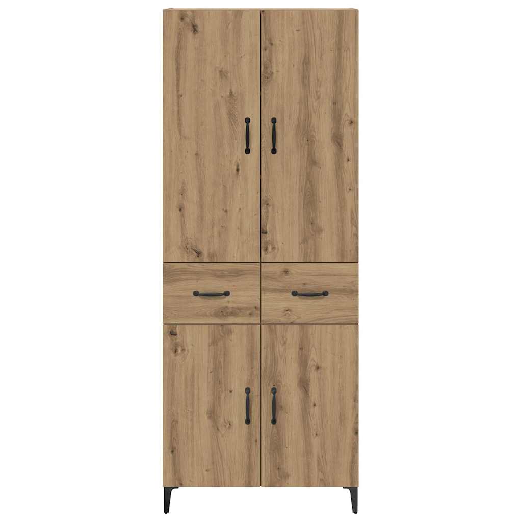 Highboard Artisan Egetræ 69,5 x 34 x 180 cm Konstrueret træ