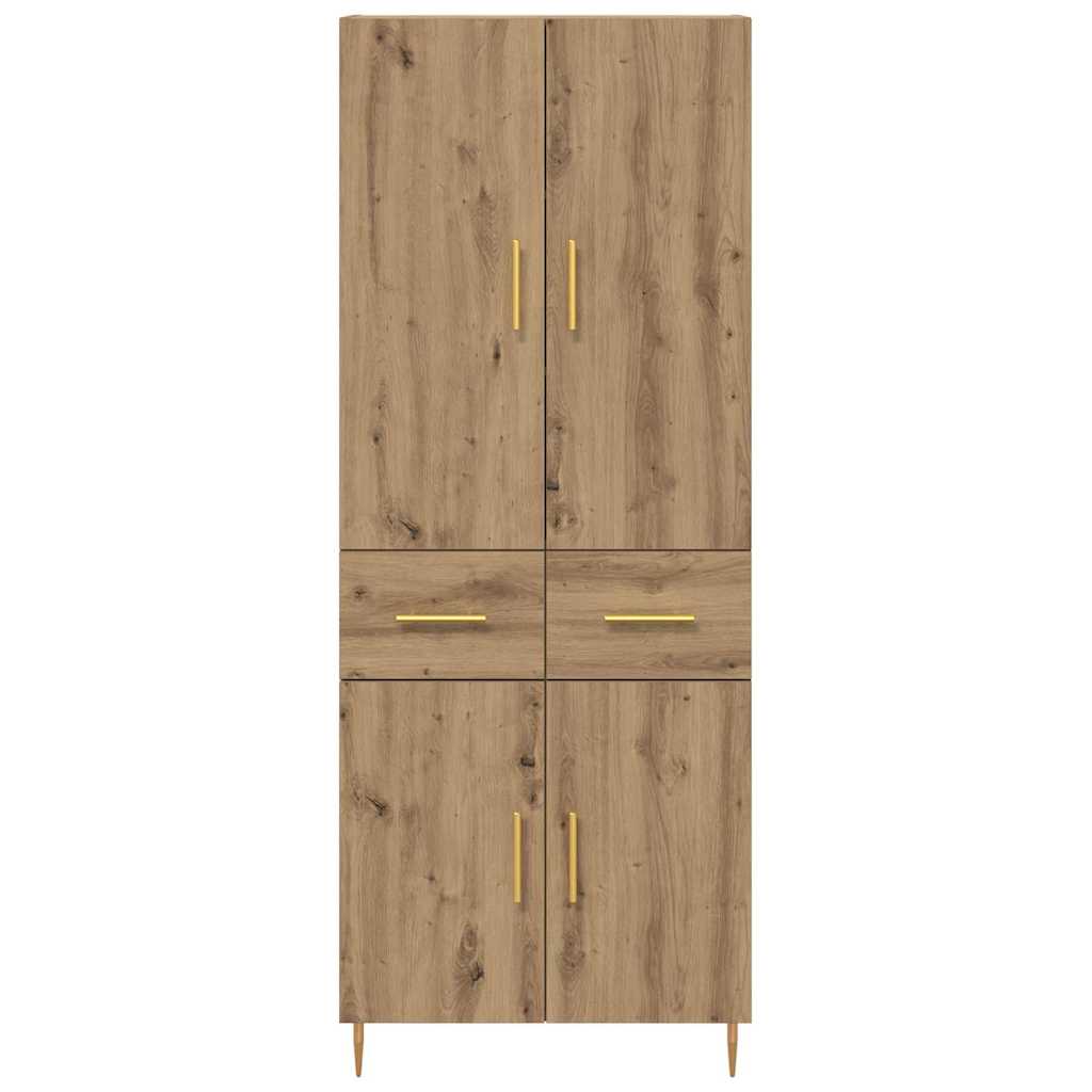 Highboard Artisan Egetræ 69,5 x 34 x 180 cm Konstrueret træ